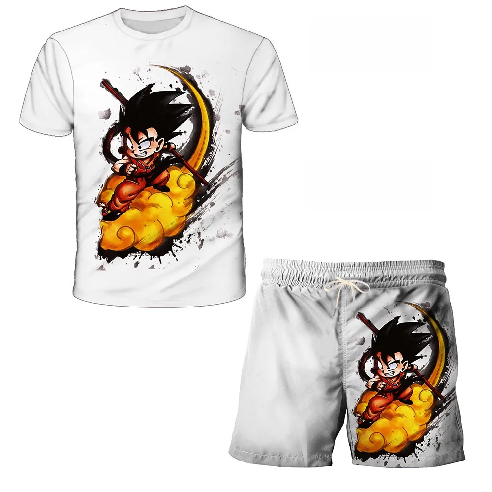 T Shirt Tight Fit - Zestaw: Koszulka i spodenki z nadrukiem