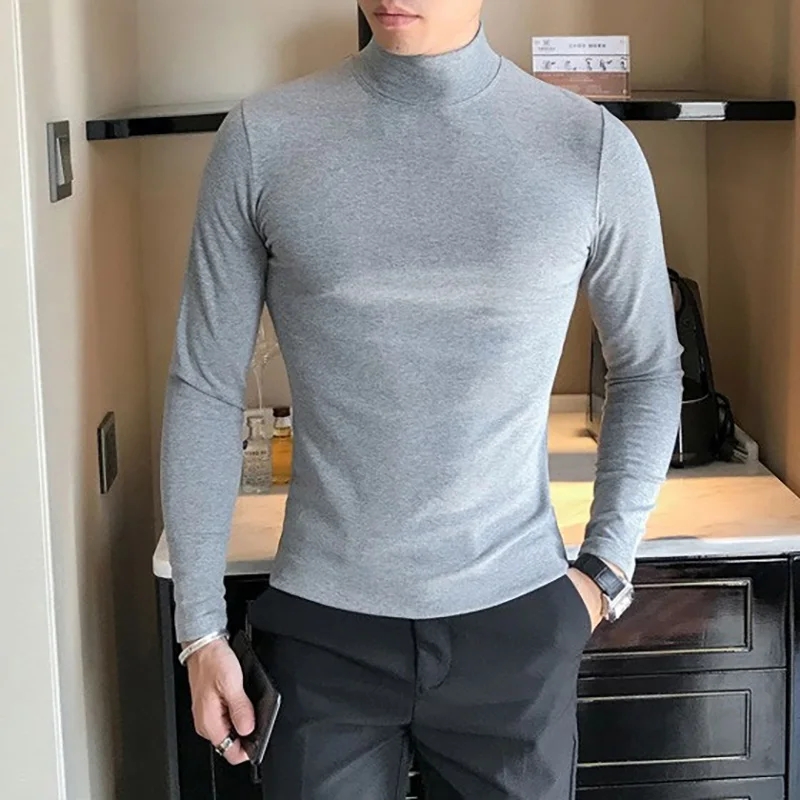 Męska koszulka z wysokim kołni – T Shirt Tight Fit recenzja i cena